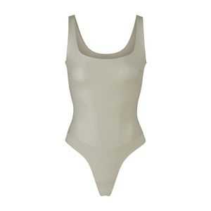 SKIM Faux Leather Scoop Bodysuit